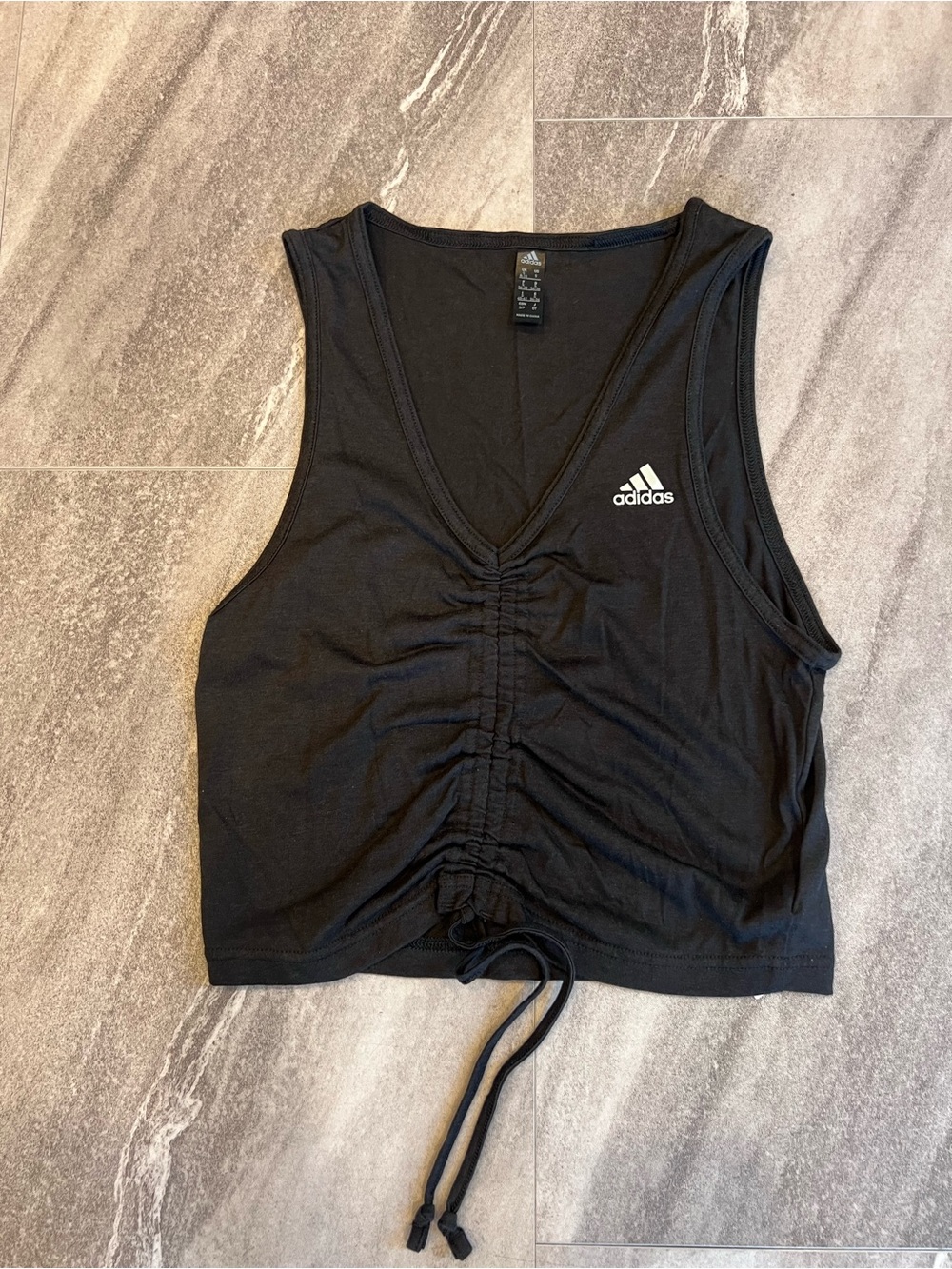 Adidas Women's Black Hyperglam Aeroready Crop Tank Top Size Small